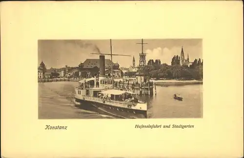 Konstanz Hafeneinfahrt Schiff / Konstanz /Konstanz LKR