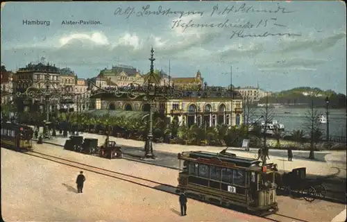 Hamburg Alster-Pavillon Strassenbahn / Hamburg /Hamburg Stadtkreis