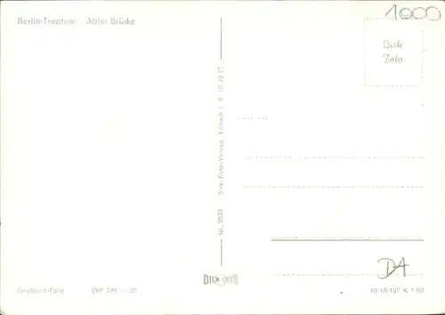 Berlin Treptow Abtei Bruecke / Berlin /Berlin Stadtkreis