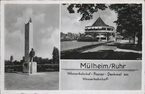 Muelheim Ruhr Wasserbahnhof Pionier-Denkmal / Muelheim an der Ruhr /Muelheim Ruhr Stadtkreis