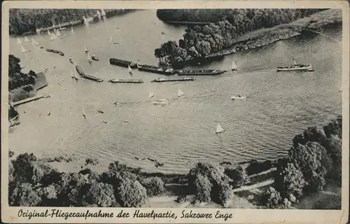 Berlin Fliegeraufnahme Havelpartie Sakrower Enge / Berlin /Berlin Stadtkreis