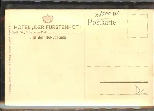 Berlin Hotel Fuerstenhof / Berlin /Berlin Stadtkreis