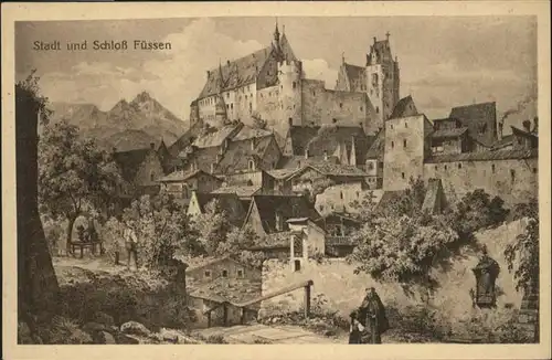 Fuessen Stadt Schloss / Fuessen /Ostallgaeu LKR