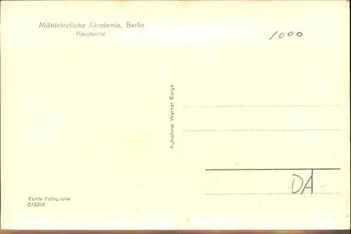 Berlin Militaeraetztliche Akademie / Berlin /Berlin Stadtkreis