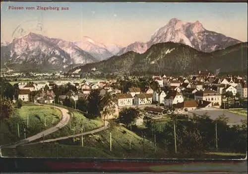 Fuessen vom Ziegelberg / Fuessen /Ostallgaeu LKR