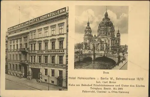 Berlin Hotel Hohenzollern Dom / Berlin /Berlin Stadtkreis