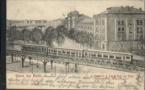 Berlin Kaserne 3. Garde-Regiment Strassenbahn / Berlin /Berlin Stadtkreis