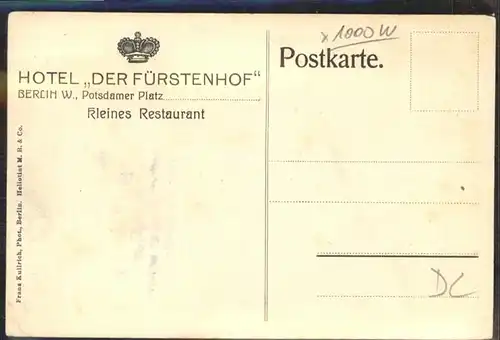 Berlin Hotel Der Fuerstenhof / Berlin /Berlin Stadtkreis