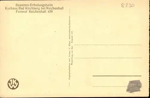 Bad Reichenhall Beamten Erholungsheim Kurhaus Bad Kirchberg / Bad Reichenhall /Berchtesgadener Land LKR