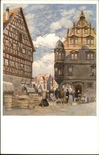 Coburg Herrngasse nach Orginal von O. Wiegk Markt / Coburg /Coburg LKR