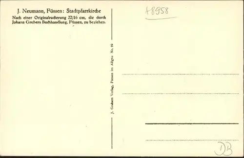Fuessen Stadtpfarrkirche J. Neumann / Fuessen /Ostallgaeu LKR