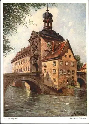 Bamberg Rathaus Originalgemaelde Ludwig Moessler Kuenstler / Bamberg /Bamberg LKR