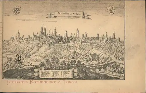 Rothenburg Tauber Stadt Wappen  / Rothenburg ob der Tauber /Ansbach LKR