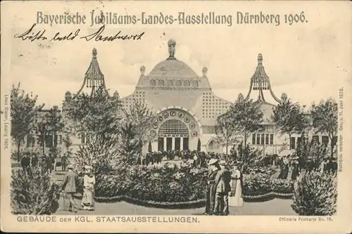Nuernberg Bayerische Jubilaeums Landes Ausstellung 1906  / Nuernberg /Nuernberg Stadtkreis