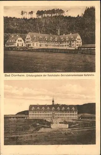 Bad Duerrheim Erholungsheim Reichsbahn Betriebskrankenkasse Karlsruhe / Bad Duerrheim /Schwarzwald-Baar-Kreis LKR