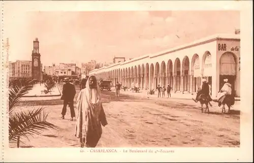 Casablanca Boulevard Zouaves Esel / Casablanca /
