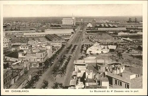 Casablanca Boulevard Zouaves vers le Port / Casablanca /