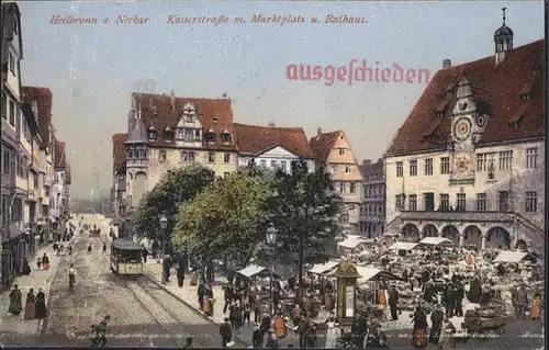 Heilbronn Neckar Kaiserstrasse Marktplatz Rathaus / Heilbronn /Heilbronn LKR