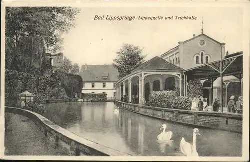 Bad Lippspringe Lippequelle Trinkhalle Schwaene / Bad Lippspringe /Paderborn LKR
