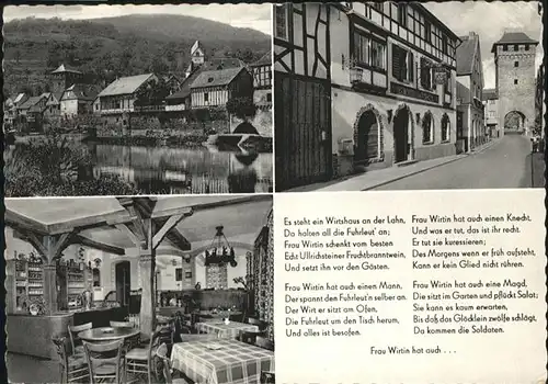 Bad Ems historisches Wirtshaus Lahn Spruch Bes. H. Stricker / Bad Ems /Rhein-Lahn-Kreis LKR