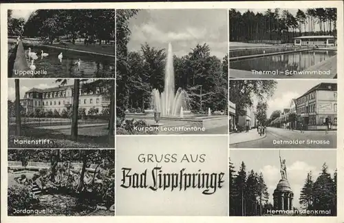 Bad Lippspringe Detmolder Strass Hermanns Denkmal Thermal Schwimmbad / Bad Lippspringe /Paderborn LKR