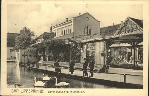 Bad Lippspringe Lippequelle Trinkhalle Schwaene / Bad Lippspringe /Paderborn LKR