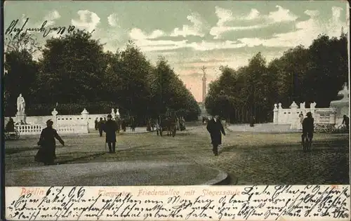 Berlin Tiergarten Friedensallee Siegessaeule / Berlin /Berlin Stadtkreis