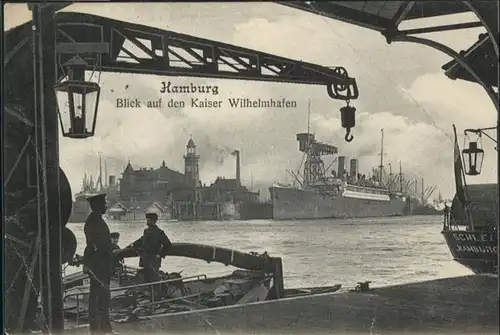 Hamburg Kaiser Wilhelmhafen Schiff  / Hamburg /Hamburg Stadtkreis