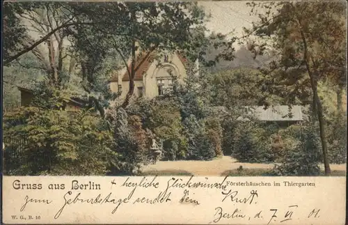 Berlin Foersterhaeuschen Thiergarten  / Berlin /Berlin Stadtkreis