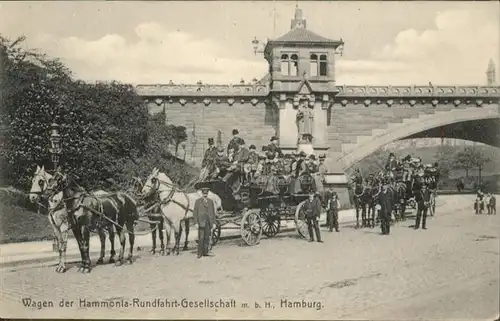 Hamburg Wagen Hammonia Rundfahrt Gesellschaft Kutsche Bruecke / Hamburg /Hamburg Stadtkreis