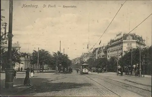 Hamburg St Pauli Reeperbahn Strassenbahn  / Hamburg /Hamburg Stadtkreis