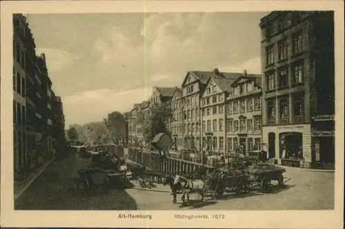 Hamburg Roedirngsmarkt 1872 / Hamburg /Hamburg Stadtkreis