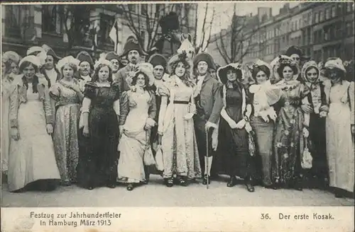Hamburg Festzug 
Jahrhundertfeier 1913
36. Der erste Kosak / Hamburg /Hamburg Stadtkreis