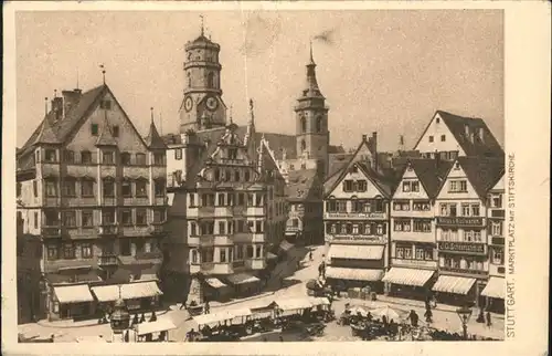 Stuttgart Marktplatz Stiftskirche / Stuttgart /Stuttgart Stadtkreis