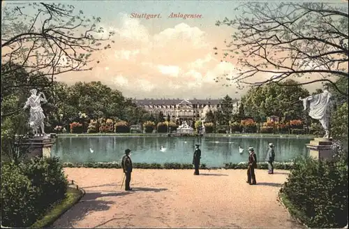 Stuttgart Anlagensee Schwan / Stuttgart /Stuttgart Stadtkreis