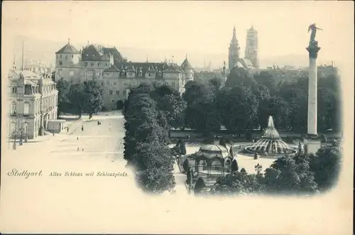 Stuttgart Altes Schloss Schlossplatz Brunnen / Stuttgart /Stuttgart Stadtkreis