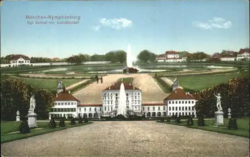 Muenchen Nymphenburg Kgl. Schloss Schlossrondel / Muenchen /Muenchen LKR