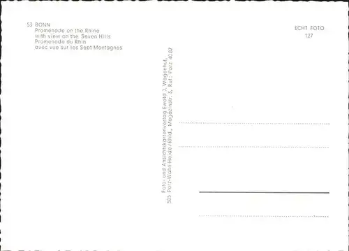 Bonn Rhein Rheinpromenade Siebengebirge Dampfer / Bonn /Bonn Stadtkreis