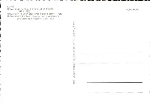 Bonn Rhein Universitaet ehemals Kurfuerstliches Schloss / Bonn /Bonn Stadtkreis