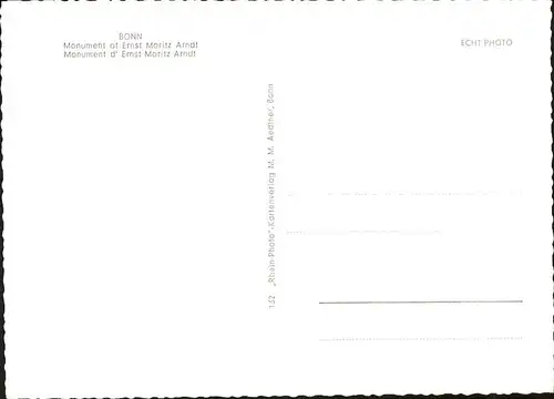 Bonn Rhein Ernst Moritz Arndt Denkmal / Bonn /Bonn Stadtkreis