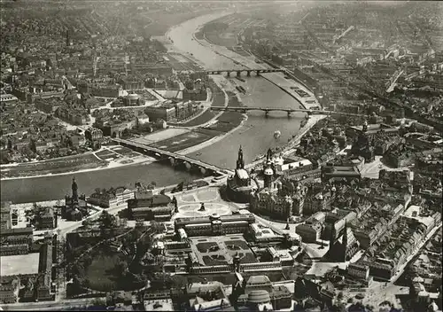 Dresden Neustadt Altstadt Flugaufnahme / Dresden Elbe /Dresden Stadtkreis