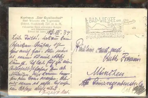 Bad Wiessee Kurhaus Der Quellenhof / Bad Wiessee /Miesbach LKR
