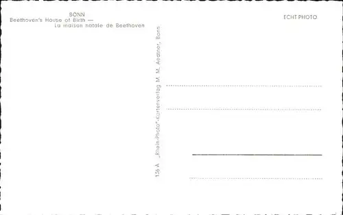 Bonn Rhein Beethoven Geburtshaus / Bonn /Bonn Stadtkreis