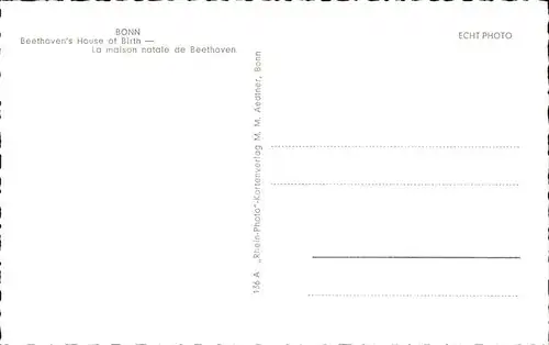 Bonn Rhein Beethiven Geburtshaus / Bonn /Bonn Stadtkreis
