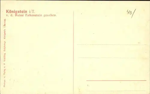 Koenigstein Taunus Ruine Falkenstein / Koenigstein im Taunus /Hochtaunuskreis LKR