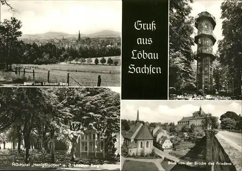 Loebau Sachsen Loebauer Berg Aussichtsturm Honigbrunnen / Loebau /