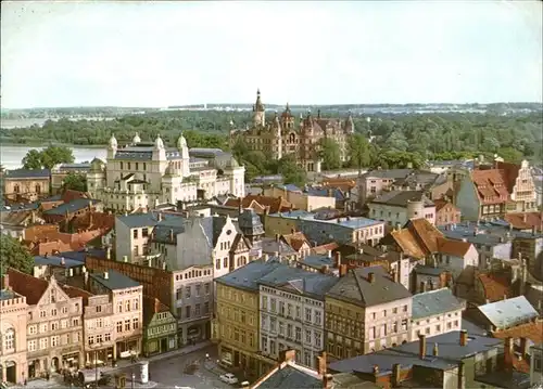 Schwerin Mecklenburg Teilansicht Schloss / Schwerin /Schwerin Stadtkreis