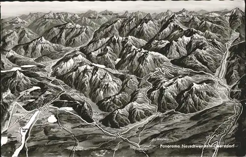 Oberstdorf Neuschwanstein
Panoramakarte / Oberstdorf /Oberallgaeu LKR