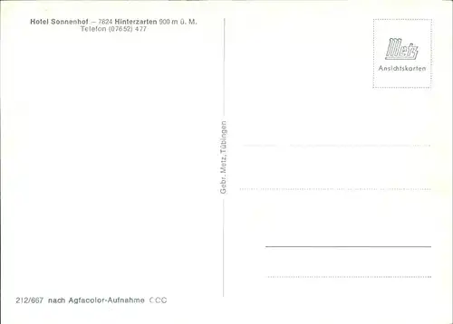 Hinterzarten Hotel Sonnenhof / Hinterzarten /Breisgau-Hochschwarzwald LKR