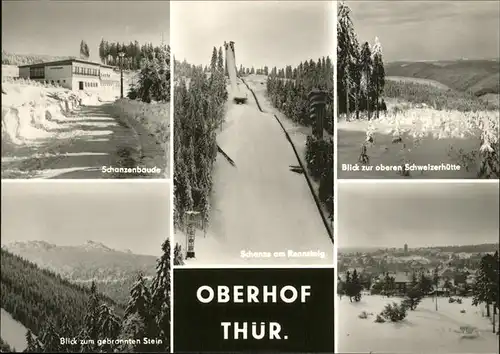 Oberhof Thueringen Schanzenbaude
Schweizerhuette
Rennsteig
 / Oberhof Thueringen /Schmalkalden-Meiningen LKR